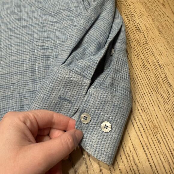 Untuckit Encosta Blue Long Sleeve Slim Fit Button Down Large - Picture 7 of 7